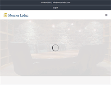 Tablet Screenshot of mercierleduc.com